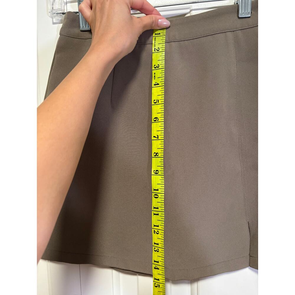 Dazy Women's Taupe Brown A-Line Mini Skirt Back Zip Size S - Picture 4 of 7